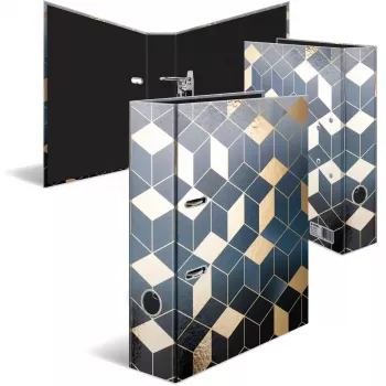 HERMA 7056 ordner A4 karton blauw - goud (7056)