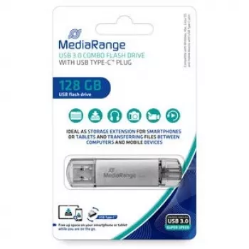 USB-stick MediaRange 128 GB USB Type-A USB Type-C MR938