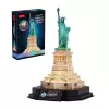 3D-puzzel CubicFun 306-L536H LED Vrijheidsbeeld nachteditie — modelbouwset met LED-verlichting