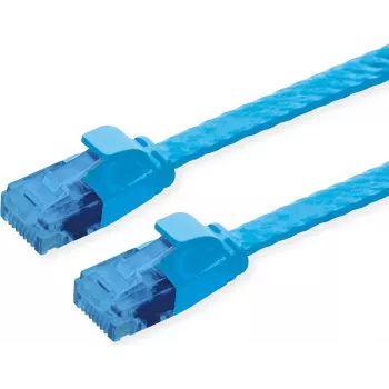 VALUE patchkabel Cat.6A (klasse EA) UTP, extra plat, blauw, 5 m (21.99.2055)