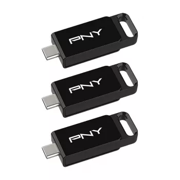 PNY Elite 128 GB USB-C 3.2 Gen 1 flashdrive, 3-pack (retail)