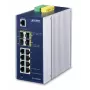 PLANET IGS-12040MT - switch - managed - 8 x 10/100/1000 + 4 x Gigabit SFP - DIN-railmontage, wandmontage - AC 24 V / DC 12 -72 V (IGS-12040MT)