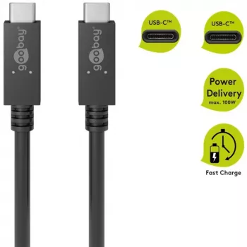 Goobay 49254 USB-kabel zwart