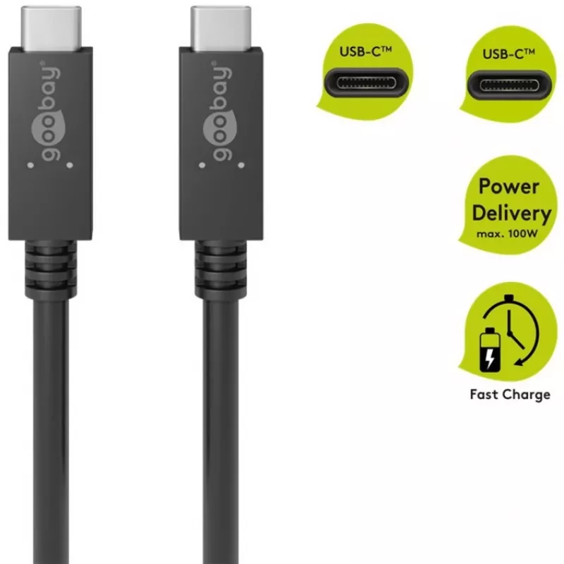 Goobay 49254 USB-kabel zwart