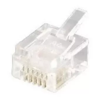 Equip telefoonstekker, 6P6C, RJ-12 (6P6C), transparant, 0,6 g, 9,65 mm, 12,3 mm, 7,2 mm