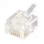 Equip 121131 RJ-12 (6P6C) modulaire telefoonconnector, ongeschermd, transparant, 100 stuks