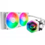 Vloeistof-CPU-koeler Cooler Master MasterLiquid 240 Core II wit — 240 mm, 2x 120 mm ventilatoren (650–1750 RPM), glijlager