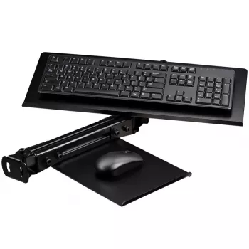 Toetsenbord- en muisplateau Next Level Racing NLR-E019 Elite Zwart Edition – verstelbaar plateau onder het bureau voor toetsenbord en muis