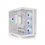 Computerbehuizing THERMALTAKE Midi S380 TG ARGB Snow White — gehard glas, ARGB-verlichting