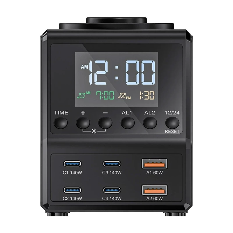 Wekker BlitzWolf BW-FW10 met 2×USB-A en 4×USB-C poorten