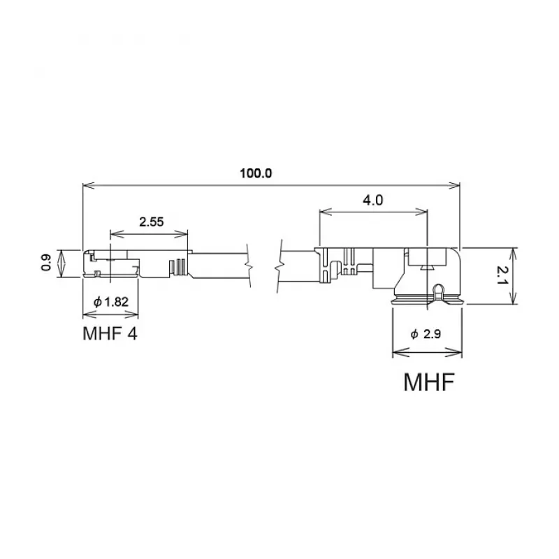 Delock 89647 antennekabel, MHF naar MHF 4, 10 cm, zwart