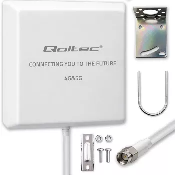 Externe 4G/5G LTE-antenne QOLTEC 9 dBi met SMA-aansluiting en 3 m kabel