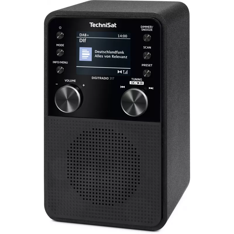 Digitale radio TECHNISAT DigitRadio 317 — zwart, FM- en DAB+-ontvangst