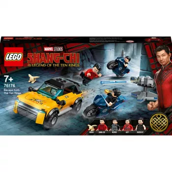 LEGO set Marvel Escape from the Ten Rings 76176 met minifiguren en voertuigen