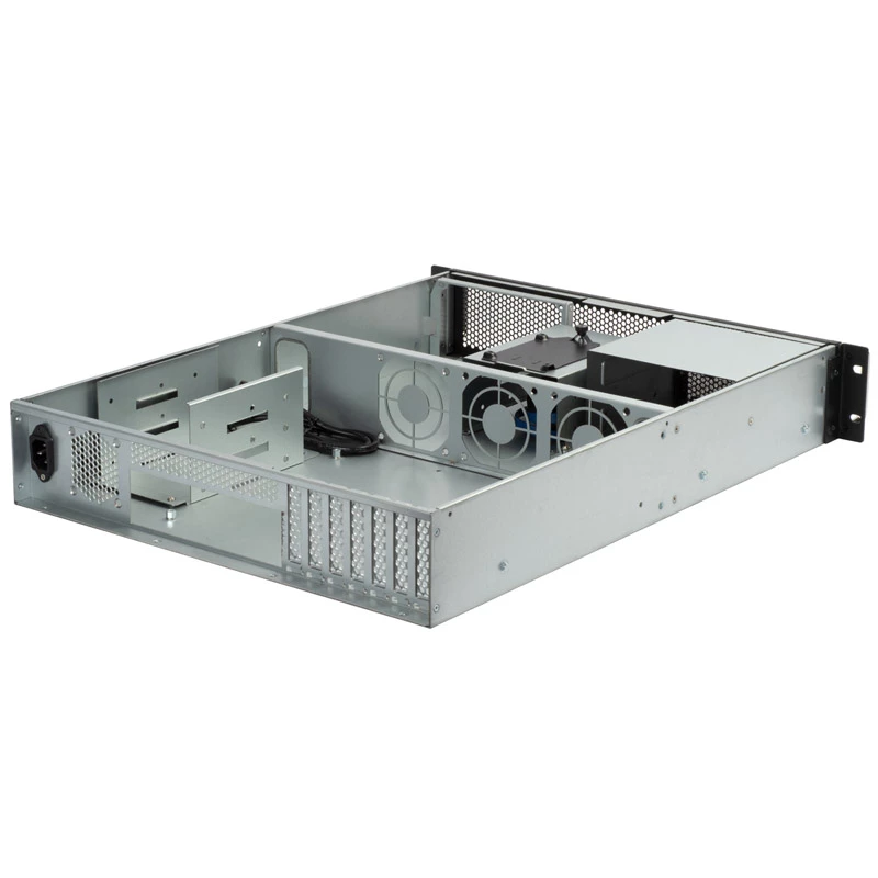 SilverStone RM23-502 rackmount serverchassis, ATX, USB 3.0 - 2U - zwart