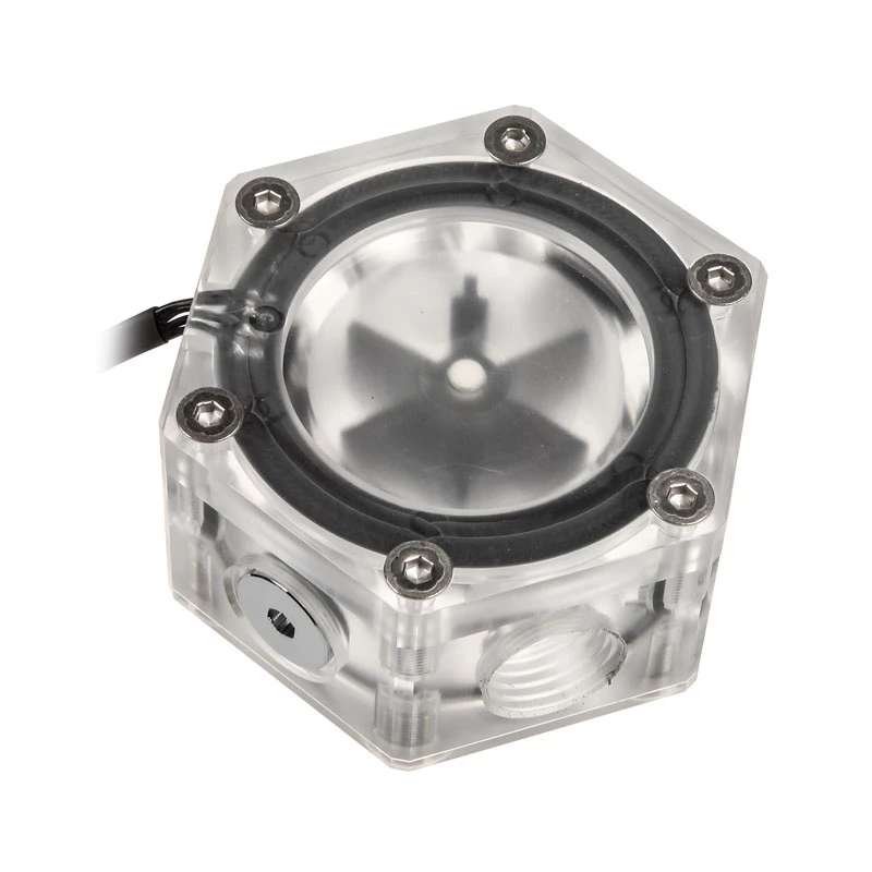 Doorstroomindicator BitsPower Hexagon Flow Indicator-RGB BP-HFI-RGB — RGB-verlichting, hexagonaal design