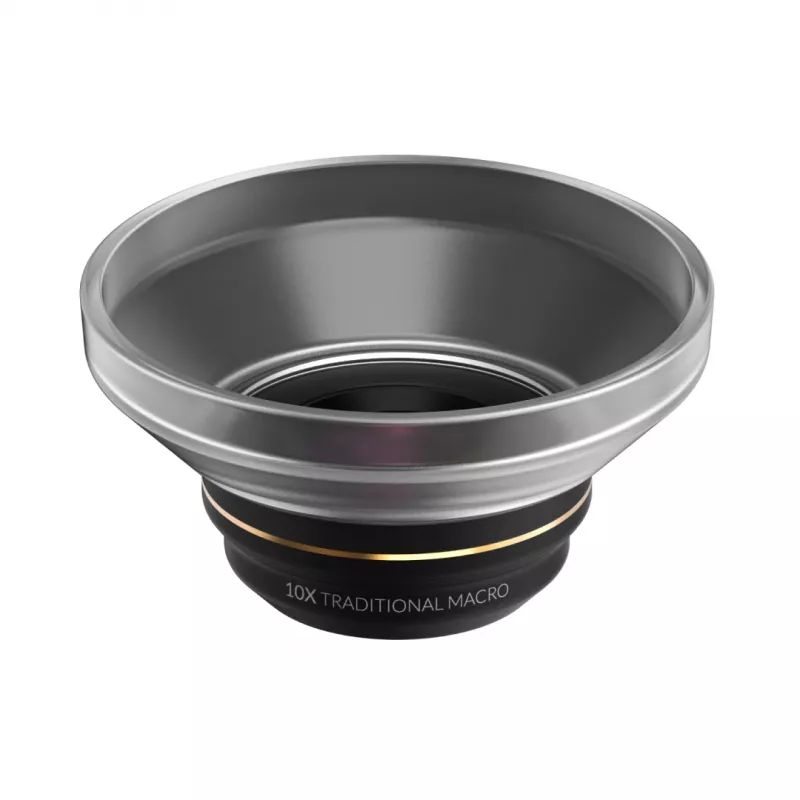 Foto-objectief ShiftCam LU-MC-025-23-EF — macro-objectief 25x, M12-aansluiting, aluminium/glas, 34,8 mm, 36,6 g, zwart/goud
