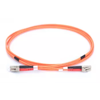 DIGITUS glasvezel-patchkabel LC/LC 50/125µm 3m multimode duplex halogeenvrij tot 1Gbit met meetrapport oranje OM2 (DK-2533-03)
