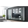Cama vitrinekast VIGO '180' 180/40/30 wit/grijs glanzend