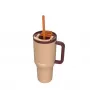 Thermobeker met telescopisch rietje Kambukka Rio Tumbler 950 ml Almond Dream