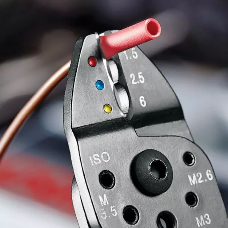 Knipex 97 21 215 kabelkrimptang krimpgereedschap zwart, blauw, rood
