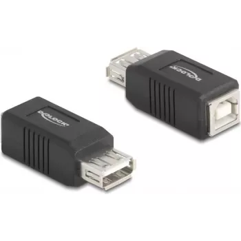 DeLOCK 67203 kabeladapter USB Type-A USB Type-B zwart