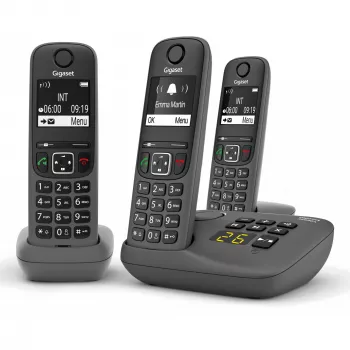 Analoog/DECT-telefoon Gigaset AE690A nummerweergave draadloos 3 handsets