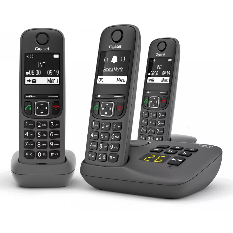 Analoog/DECT-telefoon Gigaset AE690A nummerweergave draadloos 3 handsets