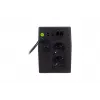 DIGITUS line-interactieve UPS, 800VA/480W 12V/9Ah x1 accu, 2x CEE 7/7 stopcontact, RJ-11, LCD (DN-170064-LCD)