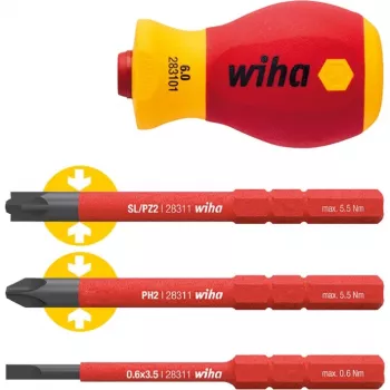 VDE-stubby-schroevendraaiergreep Wiha SB28310101, greepdiameter 34 mm, geïsoleerd