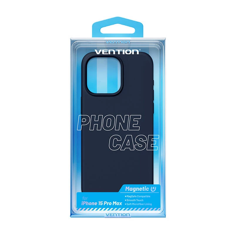 Beschermhoes van siliconen Vention KUFL0-40 voor iPhone 15 Pro Max, blauw
