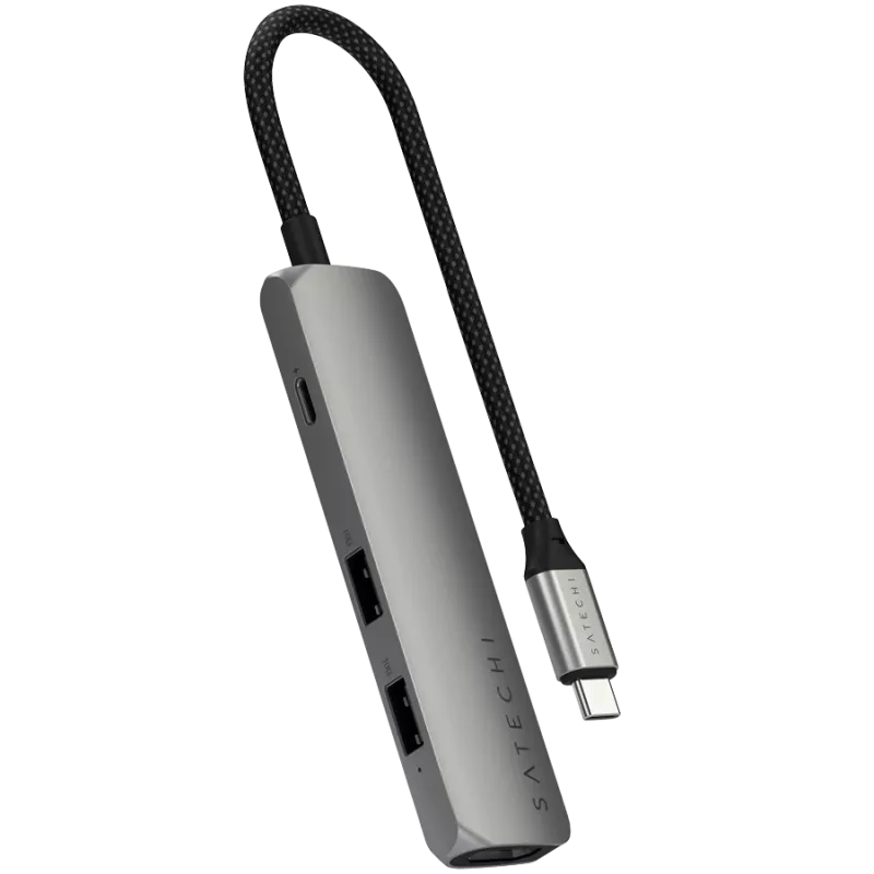 Satechi ST-P4SM interface hub USB Type-C 10000 Mbit/s grijs