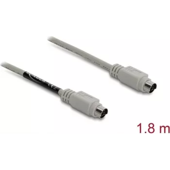 PS/2-kabel DELOCK 87235 – 6-polige mini-DIN naar 6-polige mini-DIN, 1,8 m, beige
