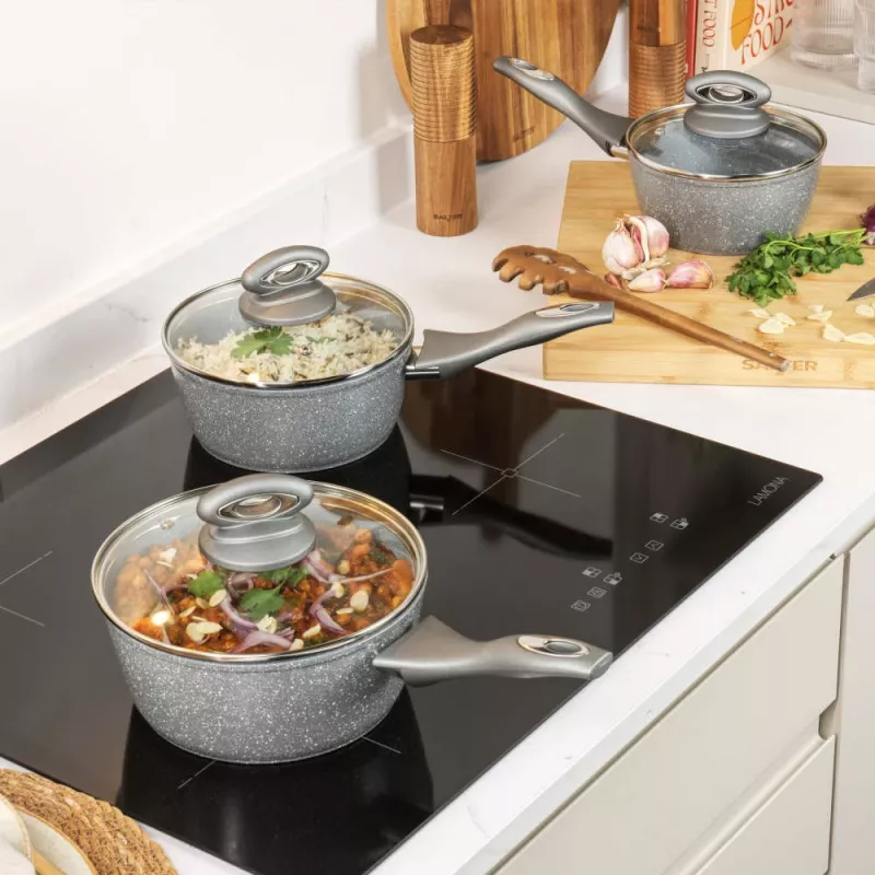 Pannenset Salter BW02986G1EU7 — 3-delige kookpannen 16 cm, 18 cm, 20 cm