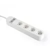 Slimme stekkerdoos Gembird TSL-PS-S4U-01-W 4 AC-uitgangen 3880 W wit