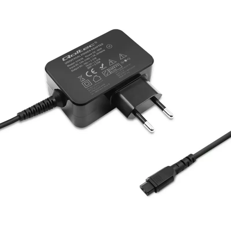 Voeding QOLTEC universeel 30W met 8 verwisselbare stekkers