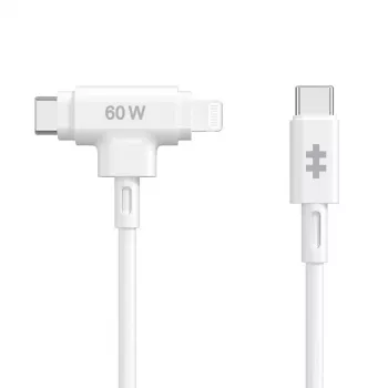 HYPER HyperJuice USB-kabel USB 2.0 1,5 m USB-C USB-C/Lightning wit