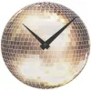 NeXtime klok 5172 Little Disco, Ø20 cm, wand, zilver