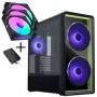 Lian Li LANCOOL 217 INF pc-behuizing-bundel + 3x UNI FAN SL-INF 120 reverse-blade-ventilator - zwart