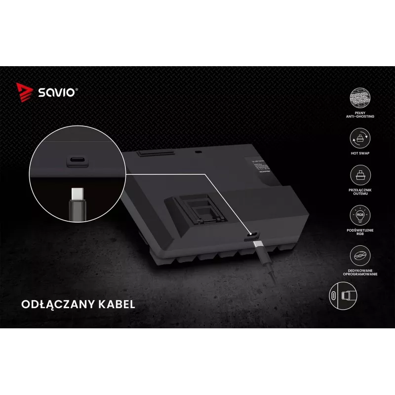 SAVIO BLACKOUT X2 mechanisch toetsenbord OUTEMU Red, hot swap