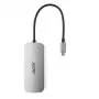 Acer HP.DSCAB.018 7-in-1 USB-C-dongle, 3x USB-A 5 Gb/s, HDMI 4K 60 Hz, SD/microSD, 100 W PD, zilver