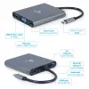 Gembird A-CM-COMBO6-01 USB-C 6-in-1 multipoortadapter, USB 3.1 Gen 1, HDMI 4K, VGA, PD 60 W, SD/microSD-kaartlezer, 3,5 mm audio, grijs