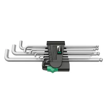Wera 950/9 Hex-Plus 4 inbussleutelset, metrisch, verchroomd