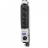 Overspanningsbeveiliging Qoltec 50172 zwart 6 AC-stopcontacten 230V 5m