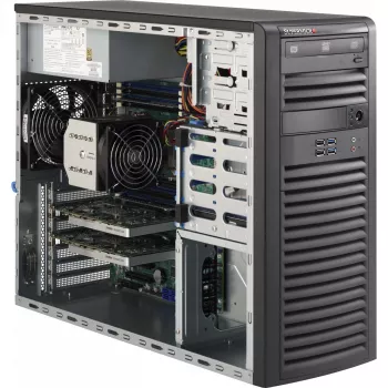 Supermicro SuperChassis 732D4-903B tower-serverbehuizing, E-ATX, 900 W, zwart, USB/audio