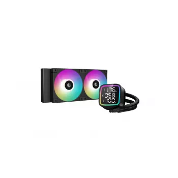 All-in-One vloeistof-CPU-koeler DeepCool R-LD240-BKDMMN-G-1 240mm RGB, 2x120mm ventilatoren, PWM, 41cm slangen, aluminium radiator
