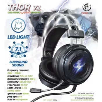 Stereo-hoofdtelefoon Rebeltec THOR RBLSLU00042
