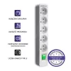 Qoltec 50290 stroomverdeler 1,8 m 5 stopcontacten binnen wit