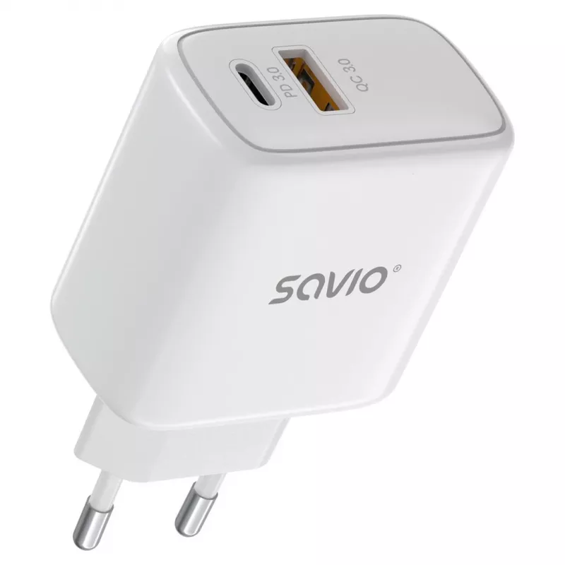 Savio LA-12 oplader voor mobiele apparaten universeel wit AC snelladen indoor