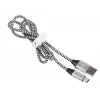 Kabel USB 2.0 Type-C stekker - C stekker 1,0m zwart-zilver